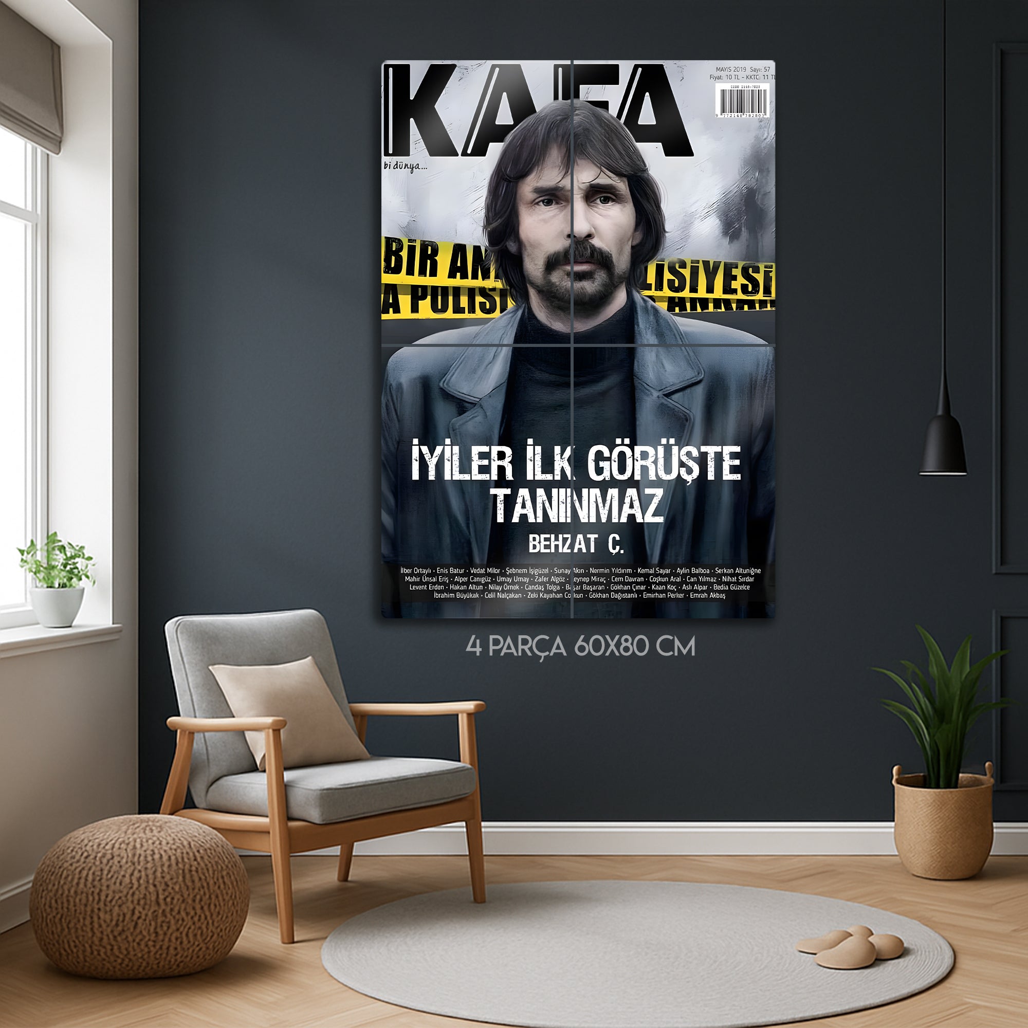 Behzat Ç. Kafa Dergisi Kapak - Metal Tablo – Dekorhane