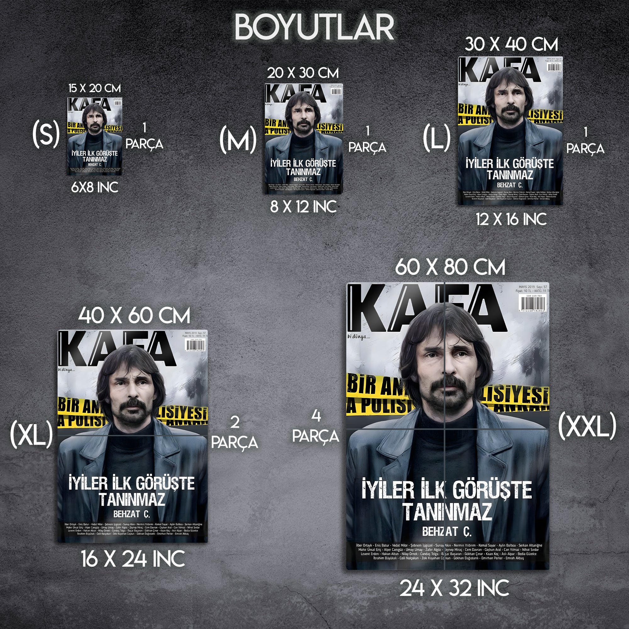 Behzat Ç. Kafa Dergisi Kapak - Metal Tablo – Dekorhane