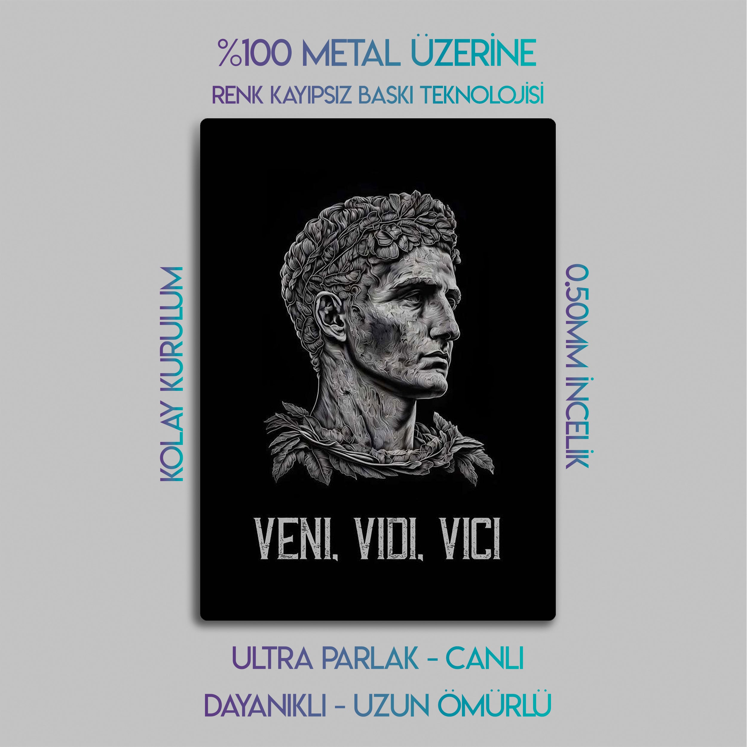 Veni Vidi Vici, Motivasyon Heykel - Metal Tablo
